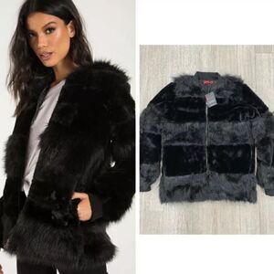 n:PHILANTHROPY Black Faux Fur Harlan Jacket